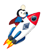 To The Moon Crypto Sticker by Pudgy Memez