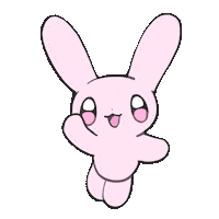 GGUSAGI pink kawaii bunny rabbit Sticker