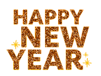 Happy New Year Gold Sticker by Selkirk College