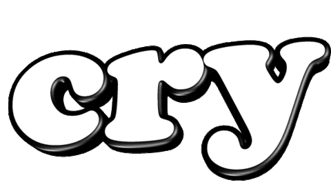 cry text Sticker