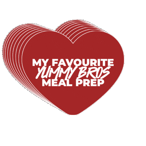 Heart Love Sticker by Yummy Bros Meal Prep