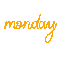Monday Typography Sticker