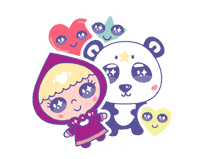 Korean Panda Sticker by Masha and The Bear