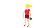 Woman Throwing Sticker by EmojiVid