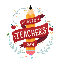 Teachers Day School Sticker by techshida