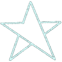 White Star Drawing Sticker