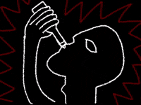 Drunk Chug A Lug GIF by Barbara Pozzi