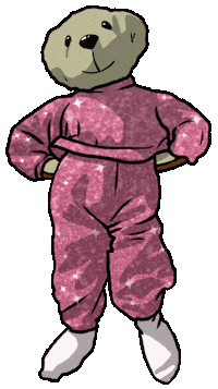 Tired Teddy Bear Sticker by Du Blonde