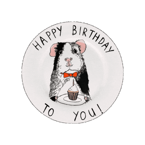 Jimbobart happy illustration birthday happy birthday Sticker