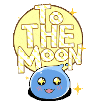 To The Moon Space Sticker
