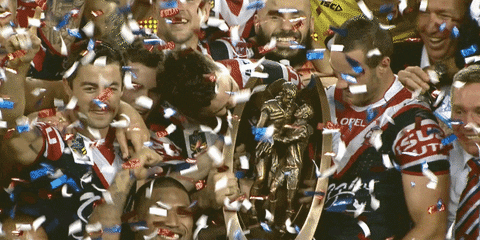 happy champions GIF by Sydney Roosters Football Club