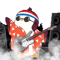 Rock N Roll Dancing Sticker by Pudgy Penguins