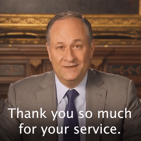 Thank you so much for your service.