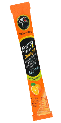 4cfoods orange caffeine Energy drink sugar free Sticker