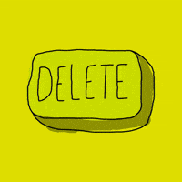 Text Delete GIF by stickfiguregirl