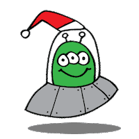 Festive Christmas Sticker by Jon Burgerman