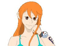 skypawcreations one piece blink nami straw hat pirates Sticker