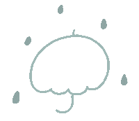 Rain 雨 Sticker