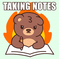 Write It Down Teddy Bear GIF by BEARISH