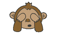 ESNamsterdam surprise monkey amsterdam shy Sticker