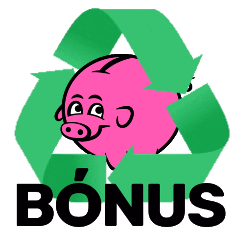 Pig Recycle Sticker by Bónus Iceland