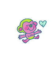 hellcat love happy heart stars Sticker