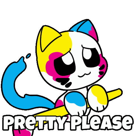 Come On Please Sticker by Christophers Genie