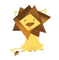 Lion Cute Animal Sticker by Nightingale