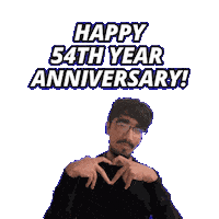 Happy 54Th Anniversary Sticker