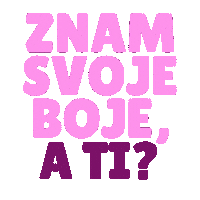 Analiza Boja Sticker by Sanja Pandurov