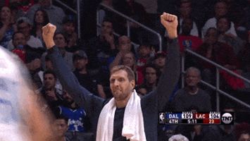 dirk nowitzki reax GIF by NBA