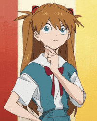 Shocked Asuka Langley GIF
