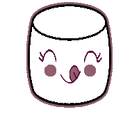 Marshmallow Sticker by The Sparkling Sugar Studio