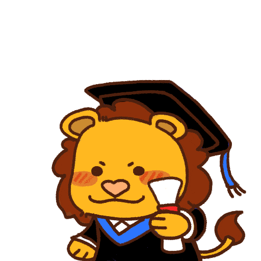 Graduation Lion Sticker by James Cook University Singapore