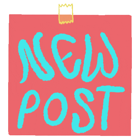 Illustration New Post Sticker