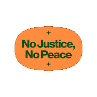 No Justice No Peace Rls Sticker by Rosa-Luxemburg-Stiftung
