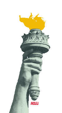 Statue Of Liberty Fire Sticker by ACLU