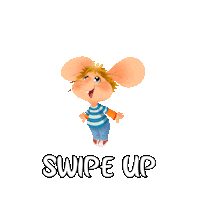 Swipe Up Topo Gigio Sticker by TopoGigioOfficial