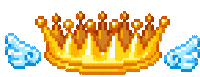 rippasippa pixel gaming crown flying Sticker