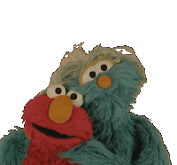 Friends Kiss Sticker by Sesame Street