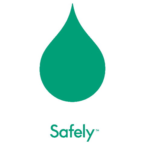 getsafely logo green water shake Sticker