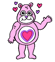 Bear Love Sticker by Russell Taysom