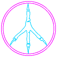 Neon Peace Sticker by Bird Conspiracy