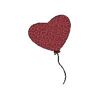 KioreDesign love heart valentine baloon Sticker
