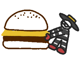 Hungry Burger Sticker