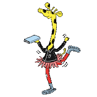 Skate Giraffe Sticker