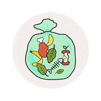 javascompost sustainable recycle composting food scraps Sticker