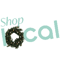 _heylocal christmas holiday shop local support local Sticker