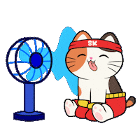 Heat Wave Summer Sticker by Silly Kitties