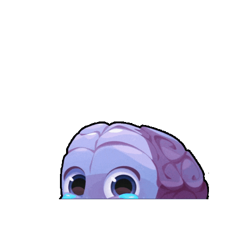 raenaai giphygifmaker laugh laughing brain Sticker